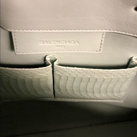 balenciaga python ice green A4 papier tote - Picture 6 of 7